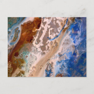 Carte Postale Abstrait plage de sable motif motif en mousse d'ea