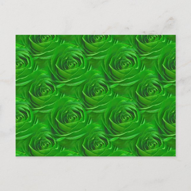 Carte Postale Abstrait Rose vert émeraude Motif de fond d'écran (Devant)
