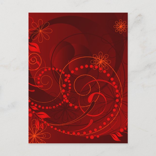 Carte Postale abstrait rouge (Devant)