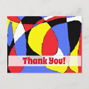 Carte Postale Abstrait rouge