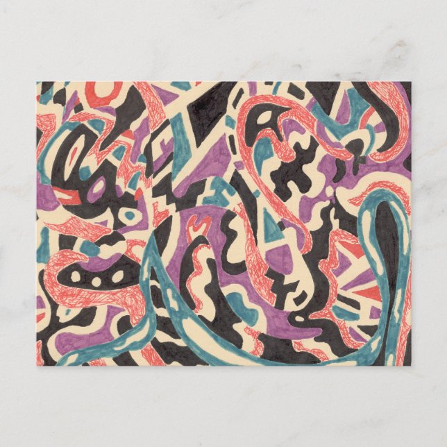 Carte Postale abstrait "sauvage" (Devant)