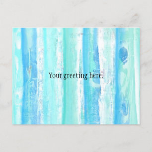 Carte Postale Abstrait Treescape Aqua Blue White Votre salutatio
