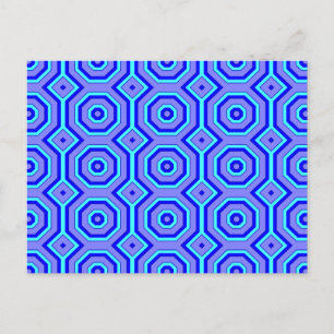 Carte postale abstraite bleue