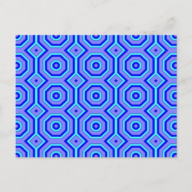Carte postale abstraite bleue (Devant)