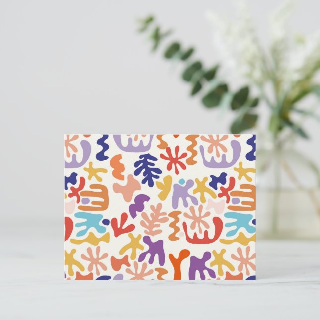 Carte postale abstraite colorée de Matisse (Debout devant)