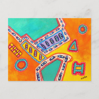 Carte postale abstraite de rêves animaux