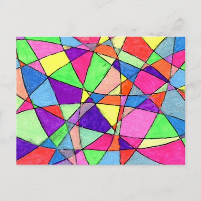 Carte postale abstraite Design "Verre Tissé" (Devant)