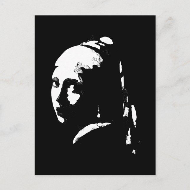 Carte Postale Abstraite fille avec oreille perle (Devant)