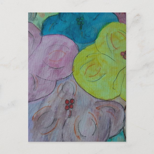 Carte postale Abstraite Floral été (Devant)