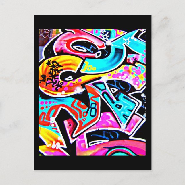 Carte postale Abstraite/Galerie de divers graffiti (Devant)
