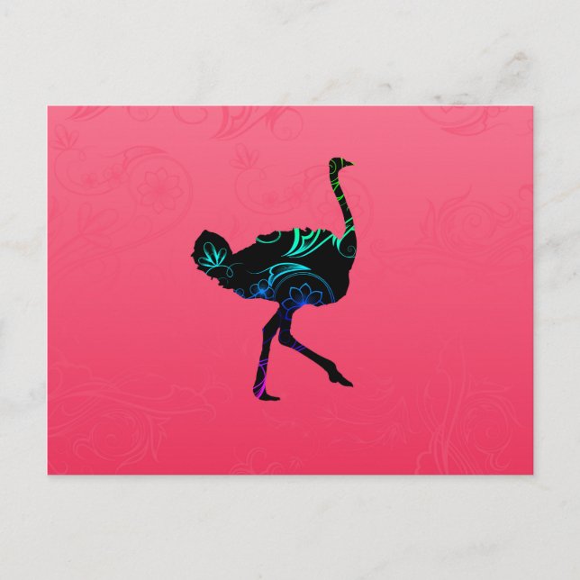 Carte postale Abstraite Ostrich (Devant)