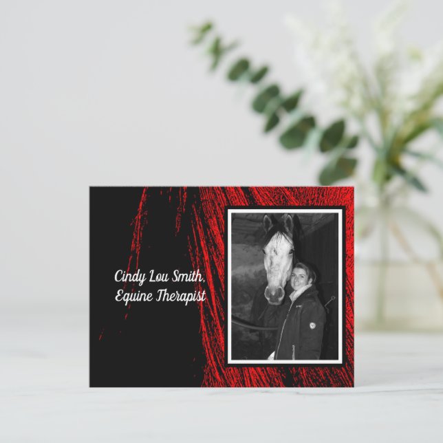 Carte postale Abstraite Red Horse Mane (Debout devant)