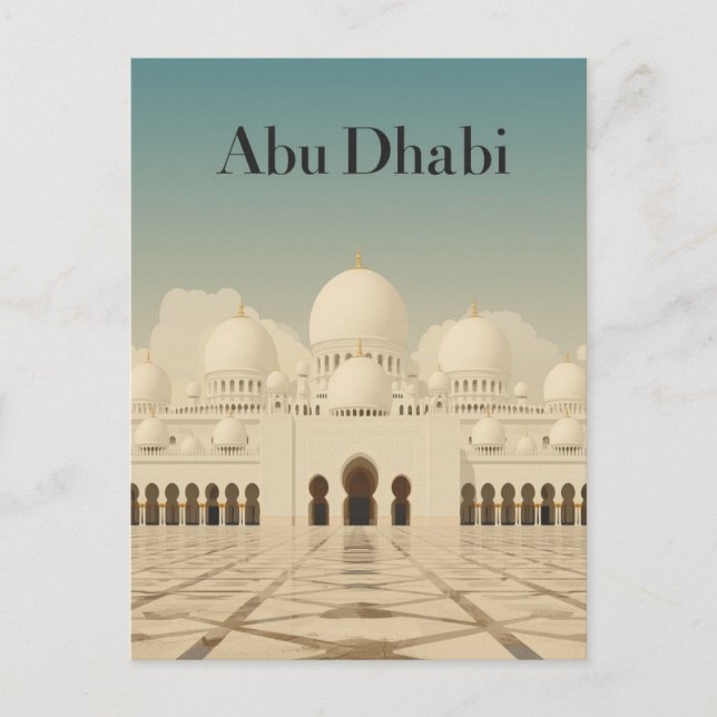 Carte Postale Abu Dhabi Grand Mosque View (Devant)