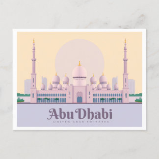 Carte Postale Abu Dhabi UAE Pastel Travel