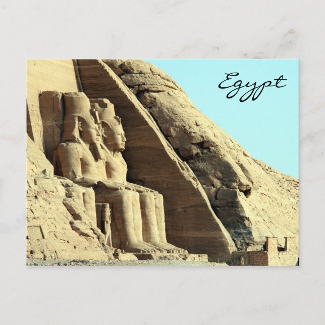 Carte Postale abu simbel assis (Devant)