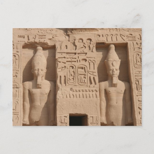 Carte Postale abu simbel hiéroglyphes (Devant)