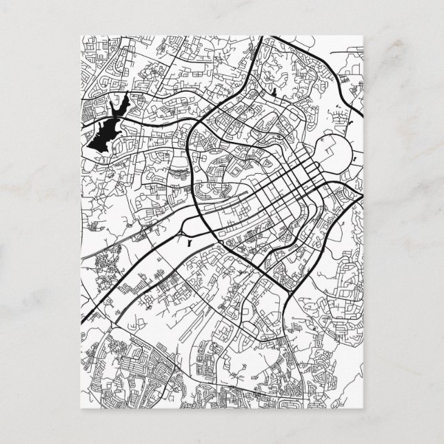 Carte Postale Abuja Nigeria Map (Devant)