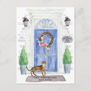 Carte postale Abyssinian Chat Moving Faire-part