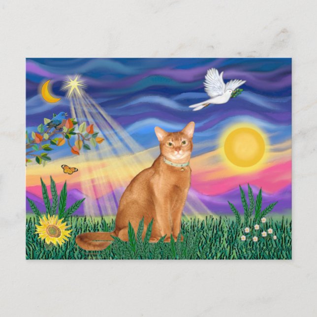 Carte Postale Abyssinian (rouge 18) - Twilight (horiz) (Devant)