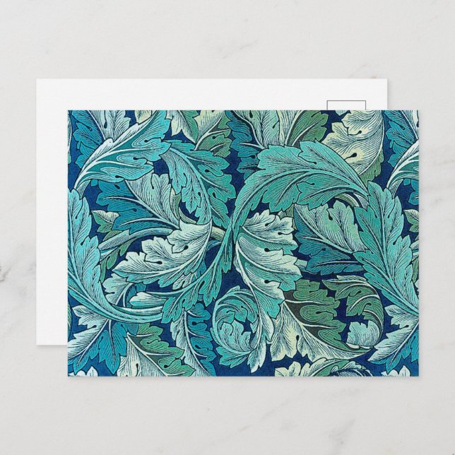 Carte Postale Acanthus Green, William Morris (Devant / Derrière)