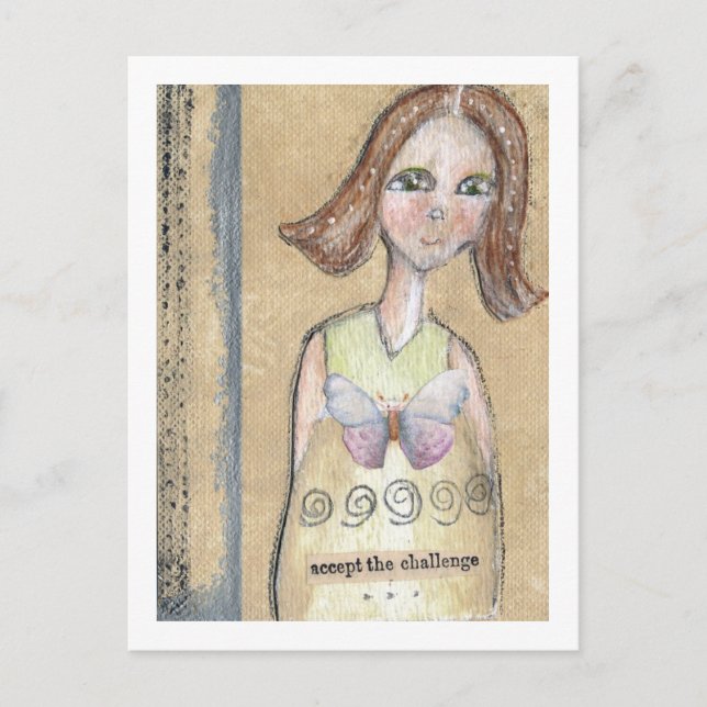Carte Postale Accepter le défi (Devant)