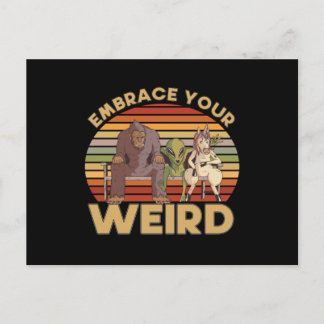 Carte Postale Acceptez votre Alien étrange
