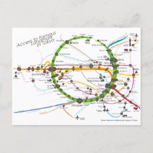 Carte postale Accès à un site célèbre à Tokyo rev2