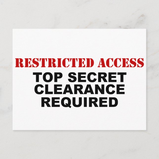 Carte Postale Accès restreint (Devant)