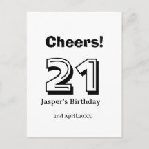 Acclamations 21 anniversaire nom lettre gras cadea