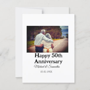 Carte Postale acclamations pour les 50 ans d'anniversaire nom ph