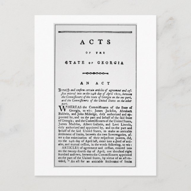 Carte Postale Accord documentant le retrait forcé de l'In (Devant)