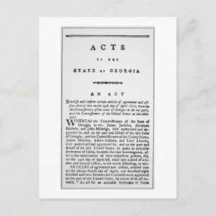 Carte Postale Accord documentant le retrait forcé de l'In