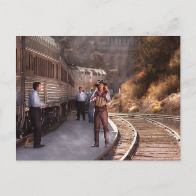 Carte Postale Accordian - Le gars et la boîte de Squeeze (Devant)