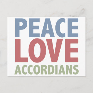 Carte Postale Accordiens de l'amour de la paix