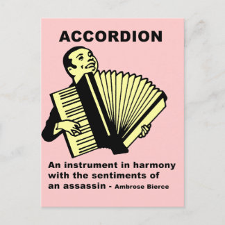 Carte Postale Accordion (défini avec humour)