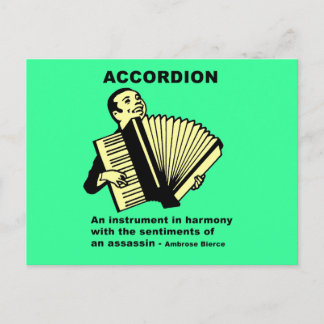 Carte Postale Accordion (défini avec humour)