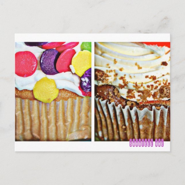 Carte Postale Accro aux Cupcakes (Devant)