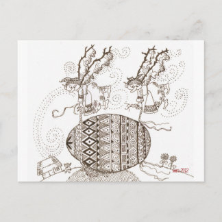 Carte Postale Accrochez-vous à votre art populaire ukrainien Pys