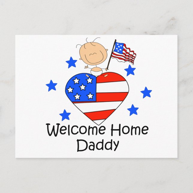 Carte Postale Accueil Accueil Daddy Stick Figure Baby (Devant)