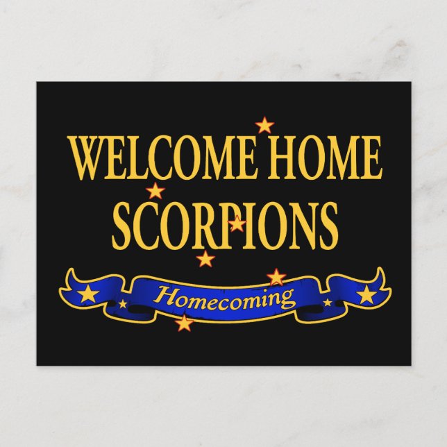 Carte Postale Accueil Bienvenue Scorpions (Devant)