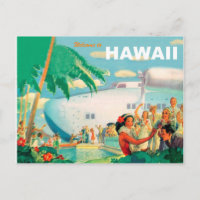 Accueil chaleureux de Hawaii, voyage aérien vintag