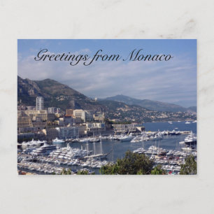 Carte Postale accueil du port de monaco