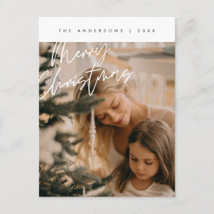 Carte Postale Accueil moderne, Joyeux Noël Photo de famille