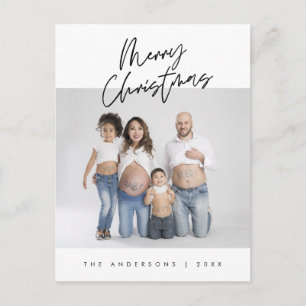 Carte Postale Accueil moderne, Joyeux Noël Photo de famille