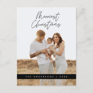 Carte Postale Accueil moderne, Joyeux Noël Photo de famille