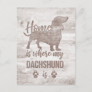 Carte Postale Accueil où mon Dachshund est Doxie Teckel Lover