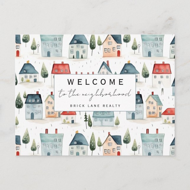 Carte Postale Accueil Personnalisé à l'Immobilier du Quartier (Devant)