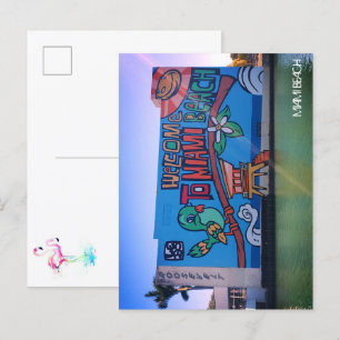 Carte Postale Accueil personnalisé Miami Beach Floride Graffiti