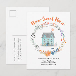 Carte Postale Accueil Sweet Home Merci Acheteurs Maison Chic