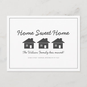 Carte Postale Accueil Sweet Home Nouvelle maison Faire-part de d